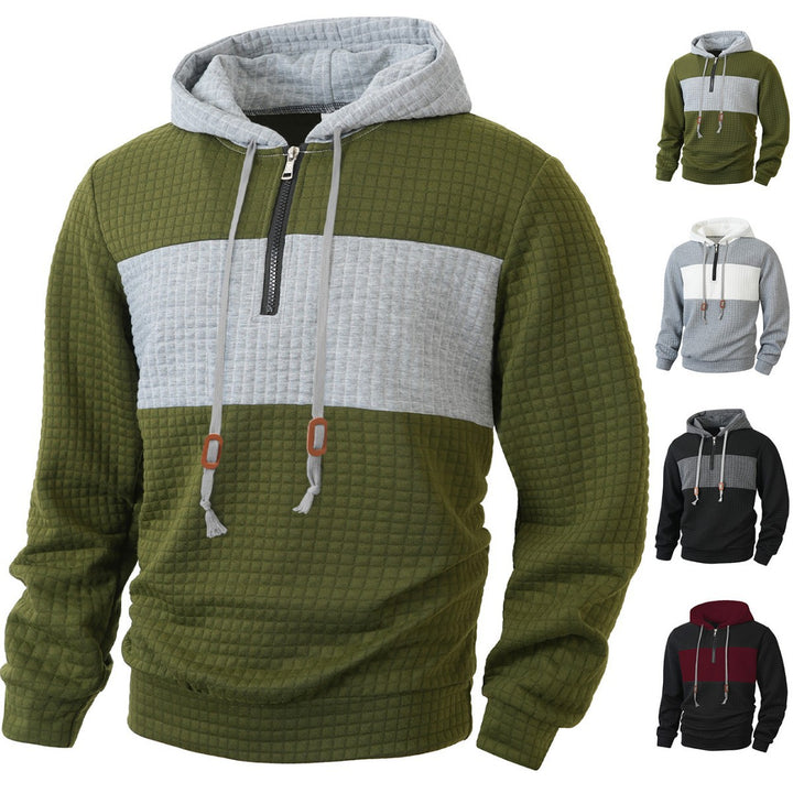 Men's Hoodie with 1/4 zipper and structured design Lune London