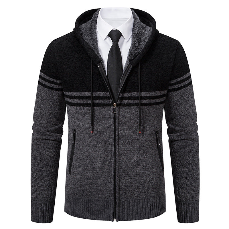 Fashionable men's hoodie with textured design Lune London