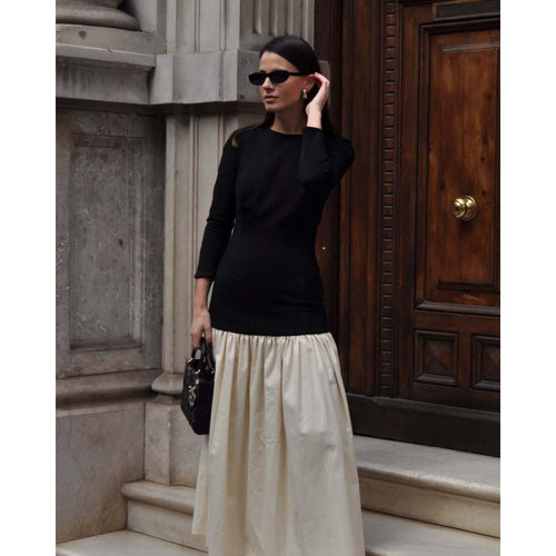 Elegant dress for ladies with contrasting details Amarae