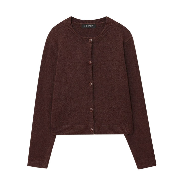 Ladies comfortable knitted cardigan with pretty buttons Lune London