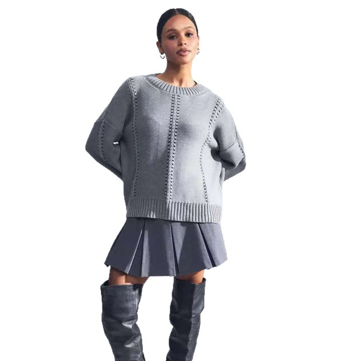 Pull en tricot décontracté pour femmes avec une structure aérée Chic & Stil