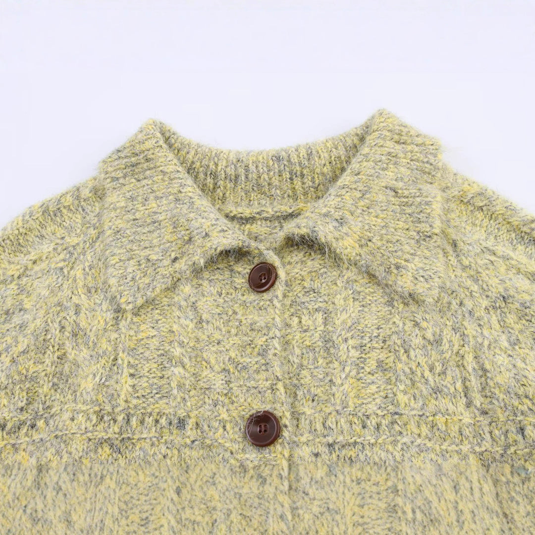 Knitted jacket for women with a chic and soft fabric and decorative buttons Lune London