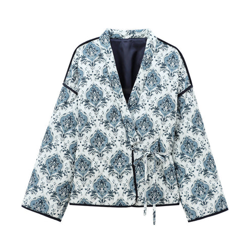 Elegant printed cotton jacket for women Amarae
