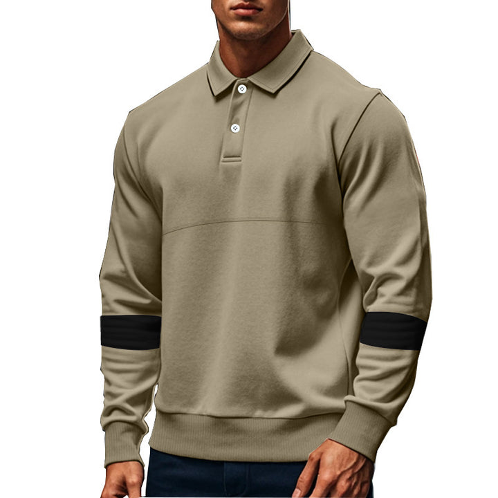 Men's Polo-Sweater with long sleeves and modern fit Lune London