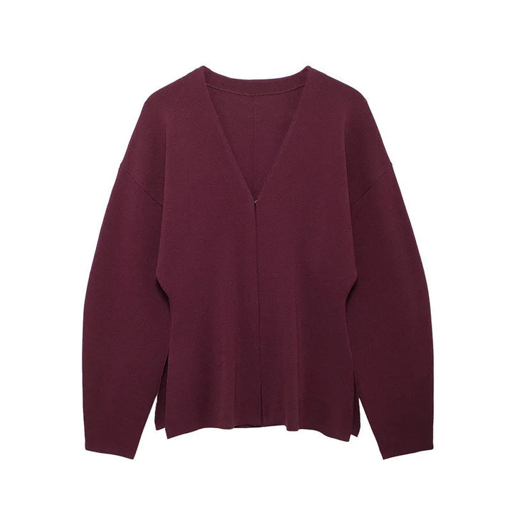 Cardigan confortable pour femmes avec décolleté en V