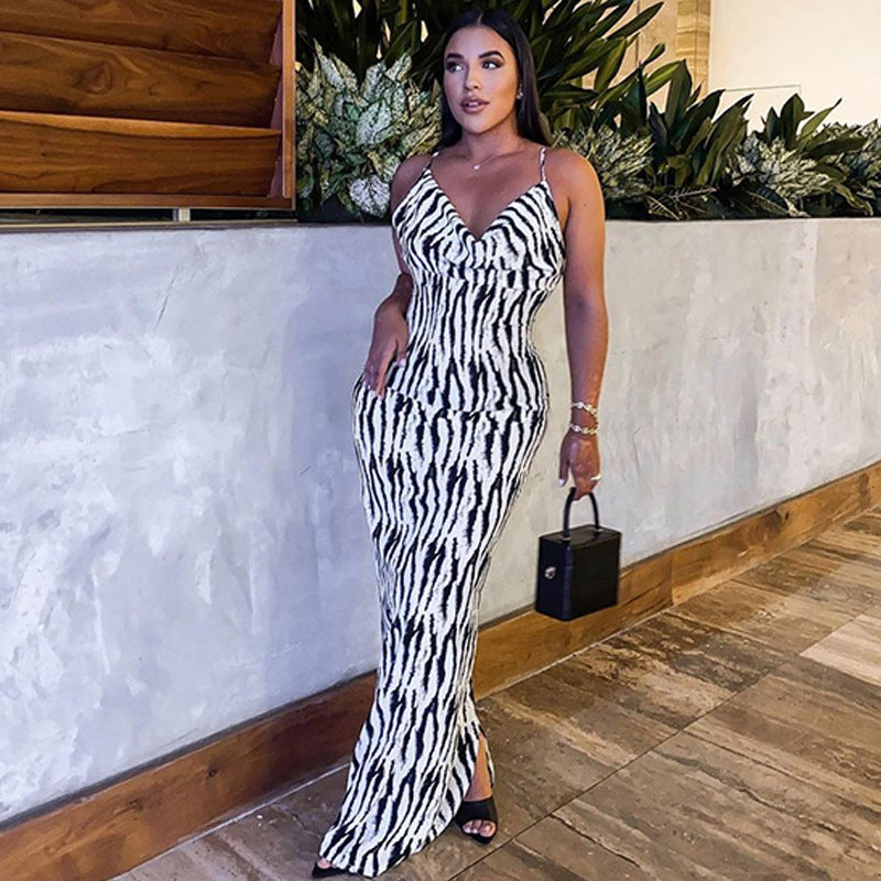 Ladies Chic Animal Print Jumpsuit Lune London