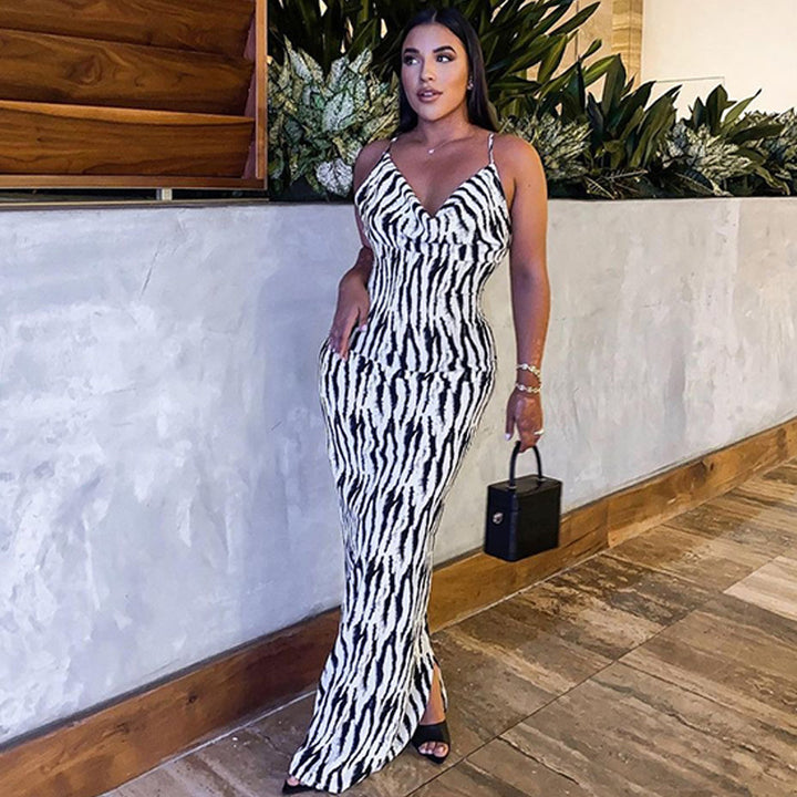 Ladies Chic Animal Print Jumpsuit Lune London