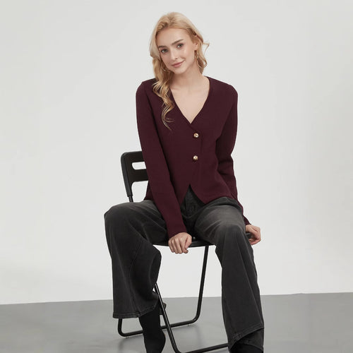 Amarae Women's Knit Jacket with Elegant Button Details