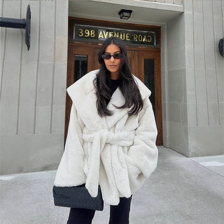 Lune London oversized plush coat for ladies
