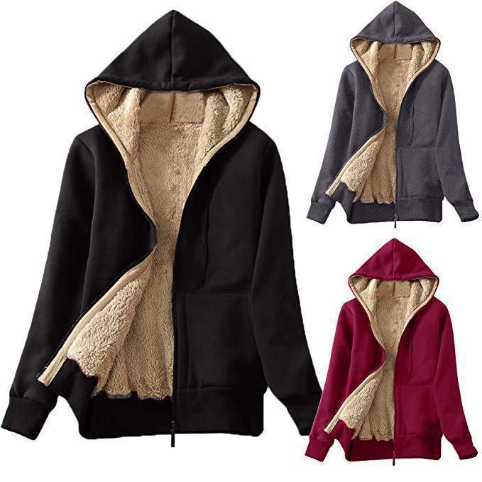 Ladies Cozy Fleece Jacket with High Collar and Convenient Zipper Lune London