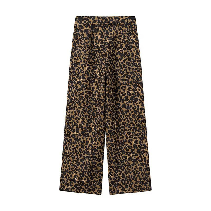 Lune London Women's Leopard Print Palazzo Pants