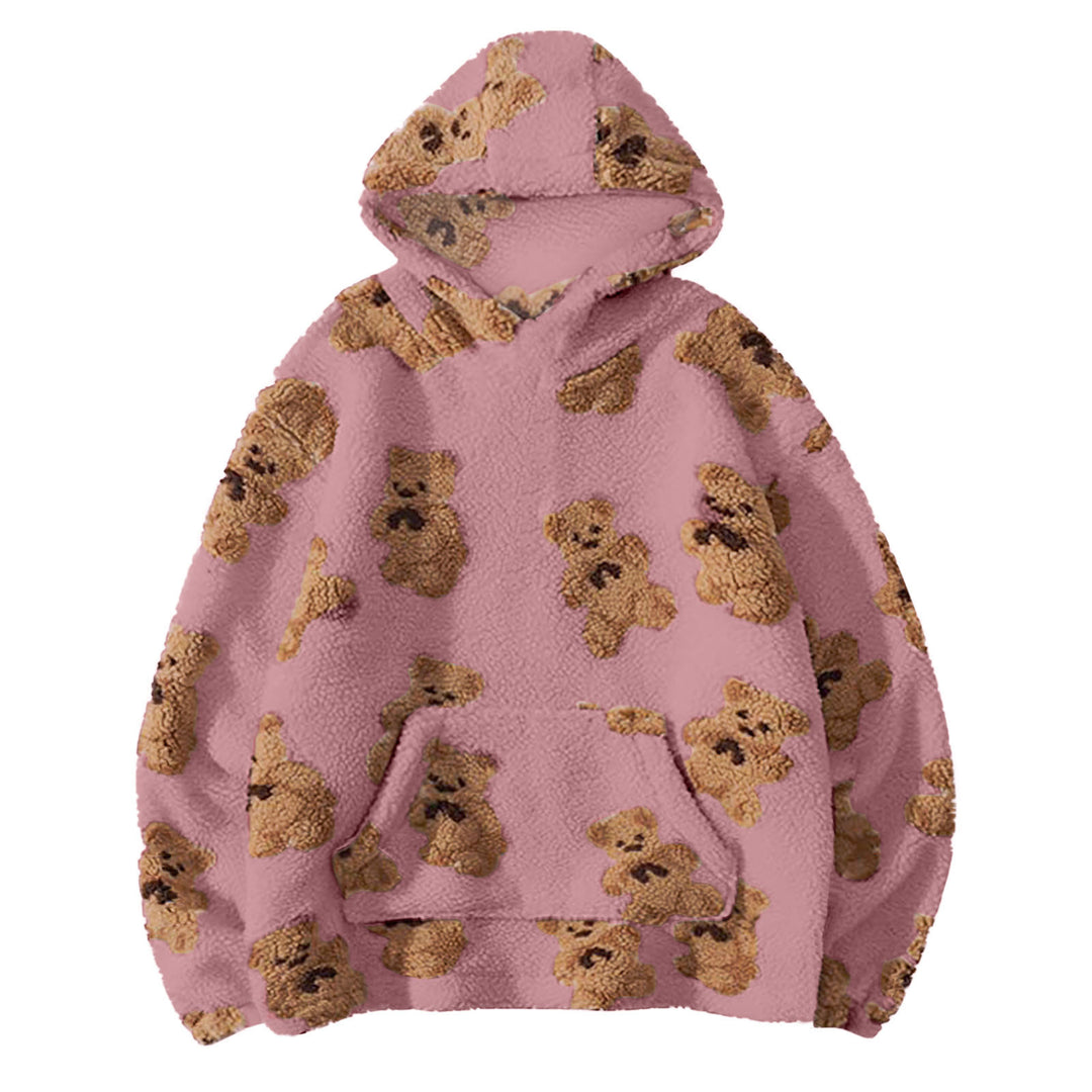 Ladies oversized soft sweatshirt with bear pattern Lune London