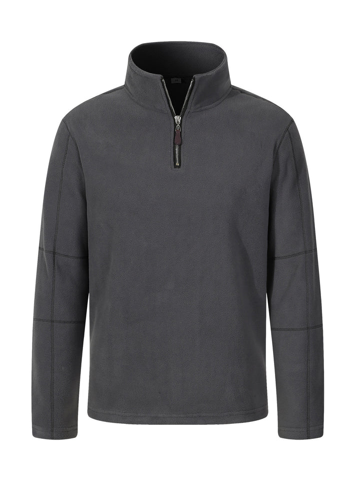 Men's fleece jacket with high collar and practical zipper Lune London