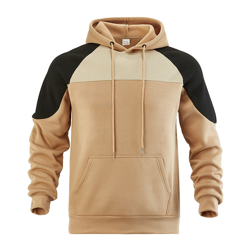 Sporty hoodie for men with contrasting sleeves and a practical kangaroo pocket Lune London