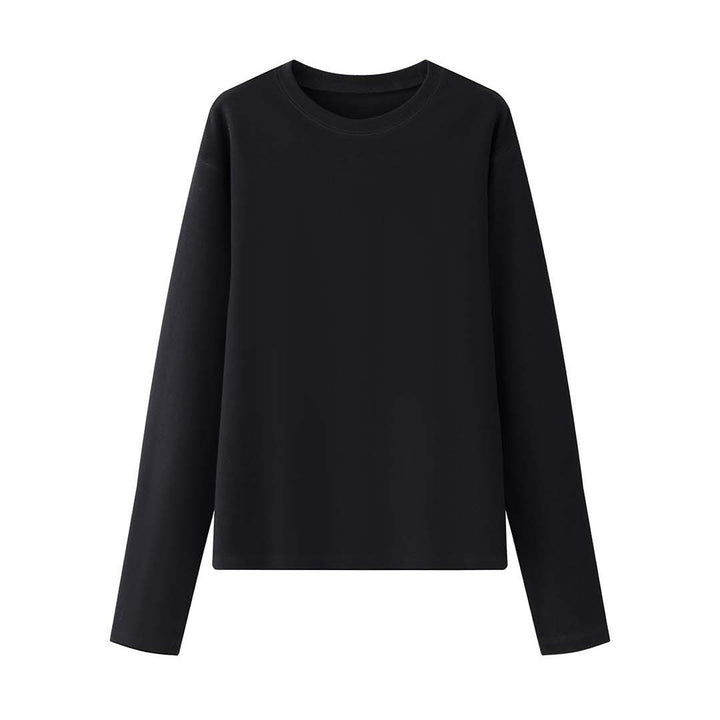 Women's Casual Boxy Sweatshirt made of heavy cotton jersey with clean round neck Amarae