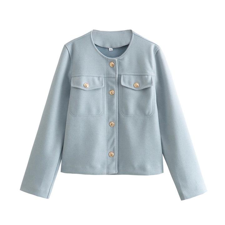 Modern jacket for women in soft materials with textured design Amarae