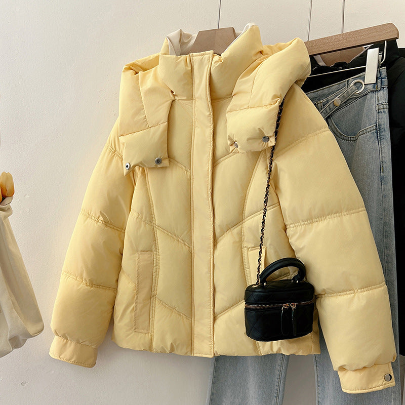 Quilted jacket with stand-up collar for women with practical pockets Lune London