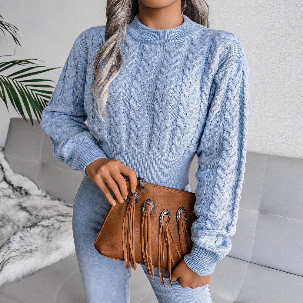 Pull en maille confortable pour femmes avec un motif en relief et une coupe ajustée Chic & Stil