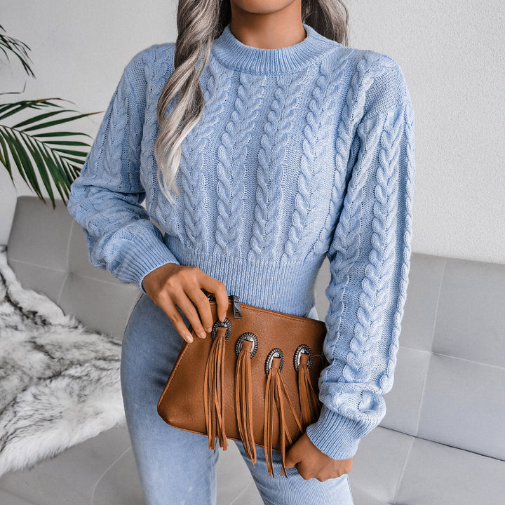Pull en maille confortable pour femmes avec un motif en relief et une coupe ajustée Chic & Stil