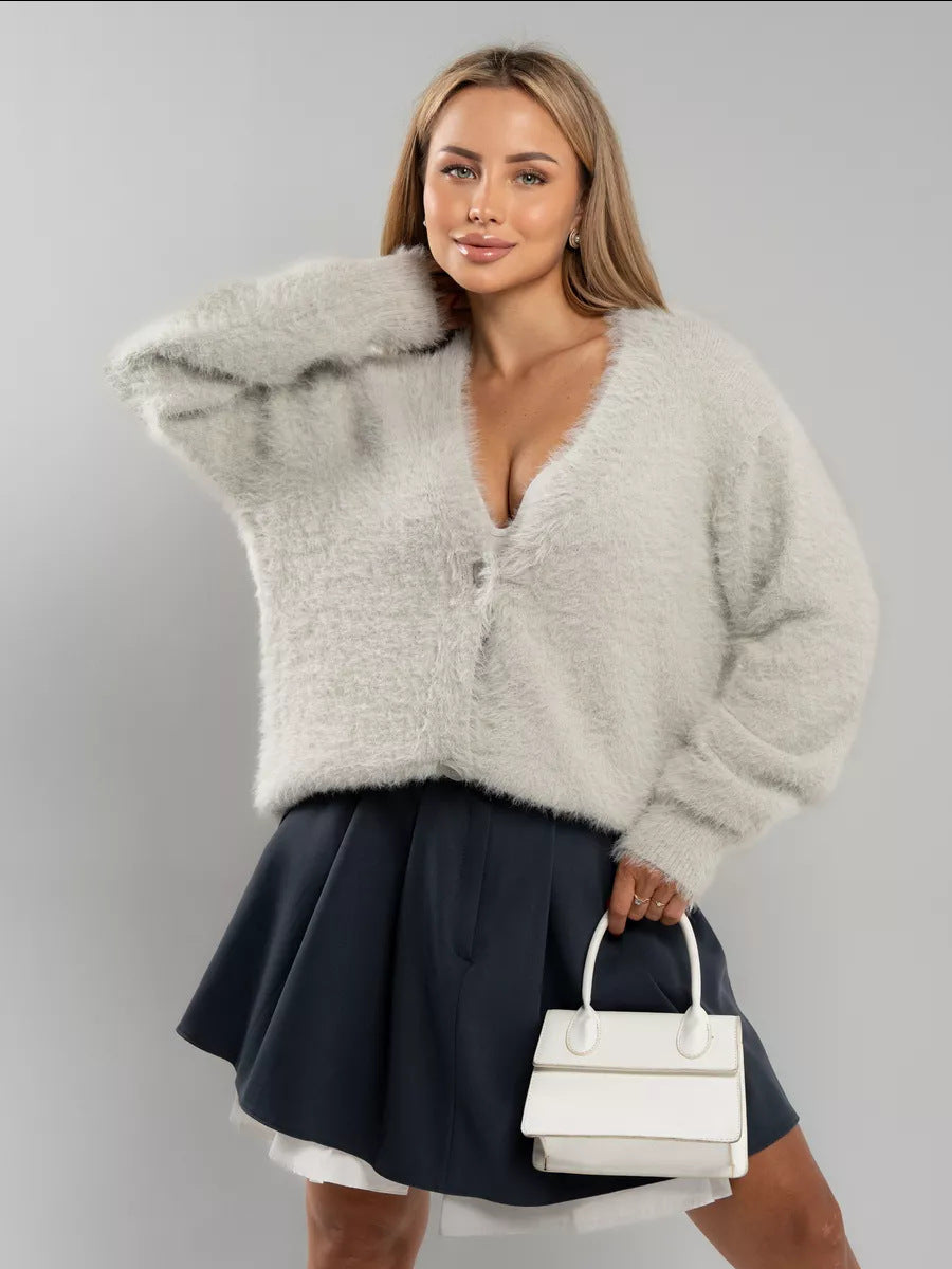 Women's cozy cardigan with button closure and loose fit Lune London