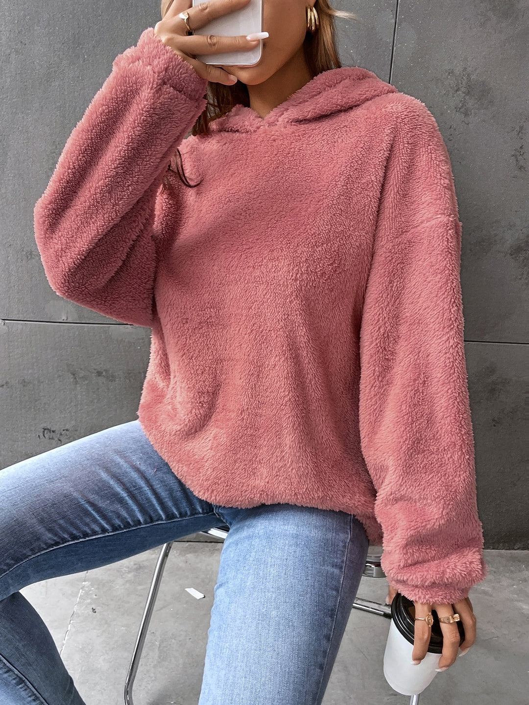 Ladies Cozy Hoodie with Peter Pan Collar Lune London