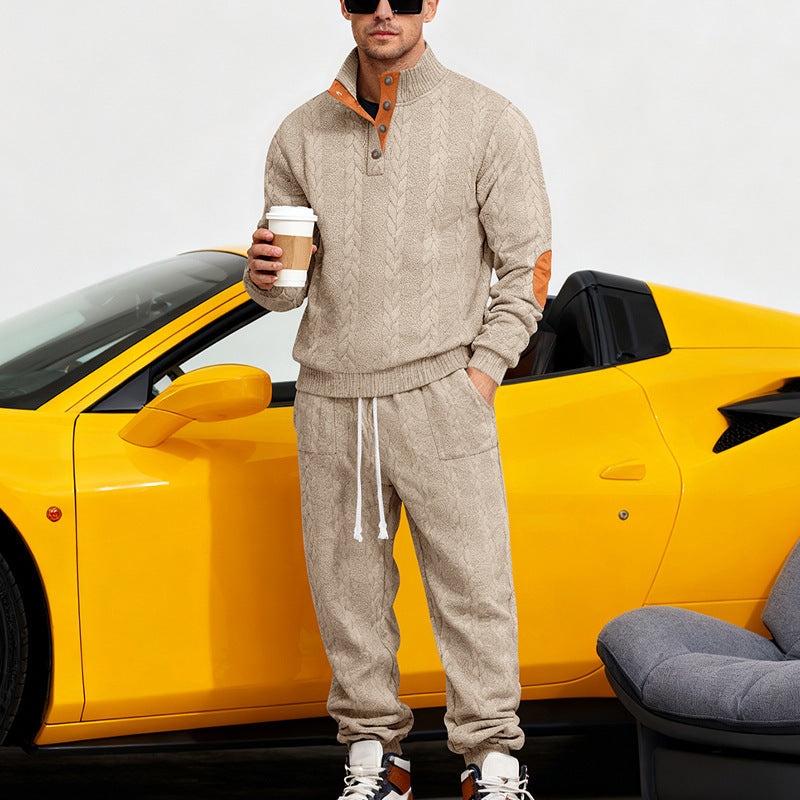 Men's comfortable knitted sweater and tracksuit set Lune London
