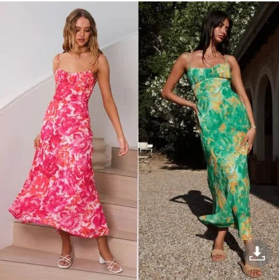 Chic Floral Print Maxi Dress