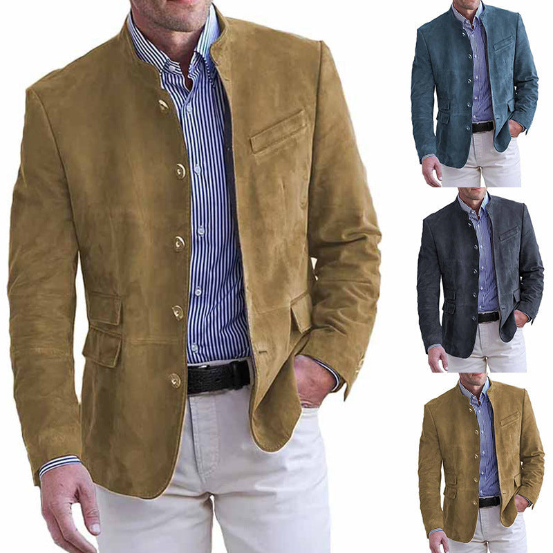 Luxurious suede leather jacket for men with practical pockets Lune London