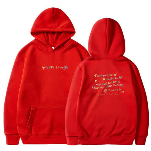 Women's Hooded Sweatshirt with Motivational Print and Comfortable Fit Amarae