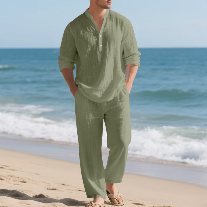 Men's casual long sleeve shirt and jogging suit Chic and Style