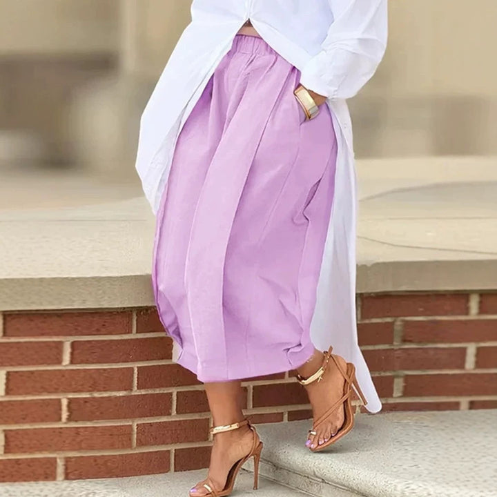 Women's culotte pants with wide leg and precise crease Amarae