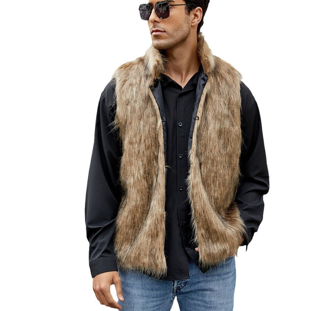 Faux fur vest for men with an elegant cut Lune London