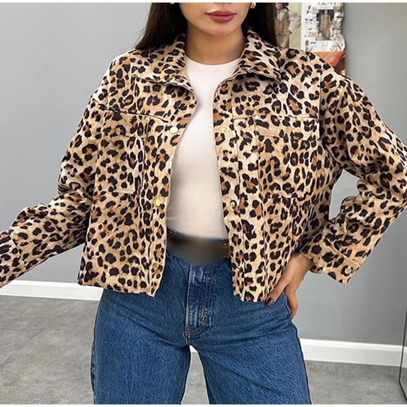 Trendy women's jacket in leopard design Amarae