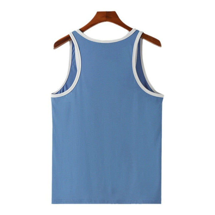 Men Breathable Fitness Tank Top with Wide Straps and Flat Hem Lune London