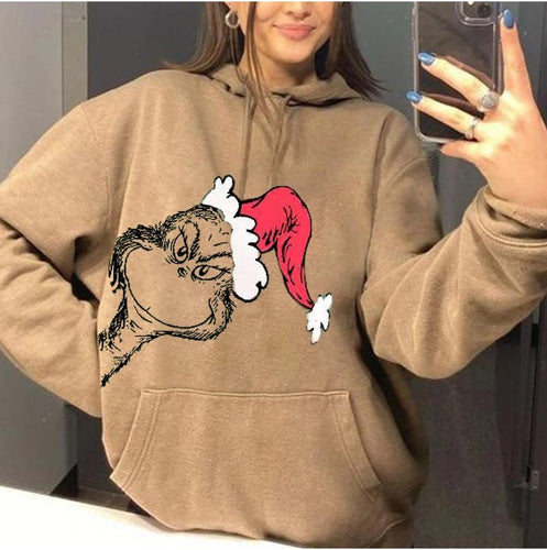 Ladies comfortable hoodie with creative Christmas design Amarae