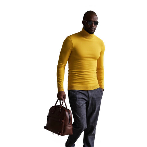 Men's turtleneck sweater with a fine texture Amarae