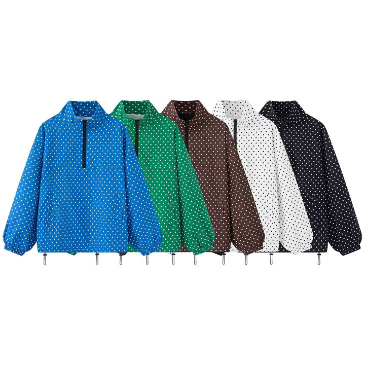 Women's Water-Repellent Oversized Anorak with Half Zipper and Kangaroo Pocket Amarae