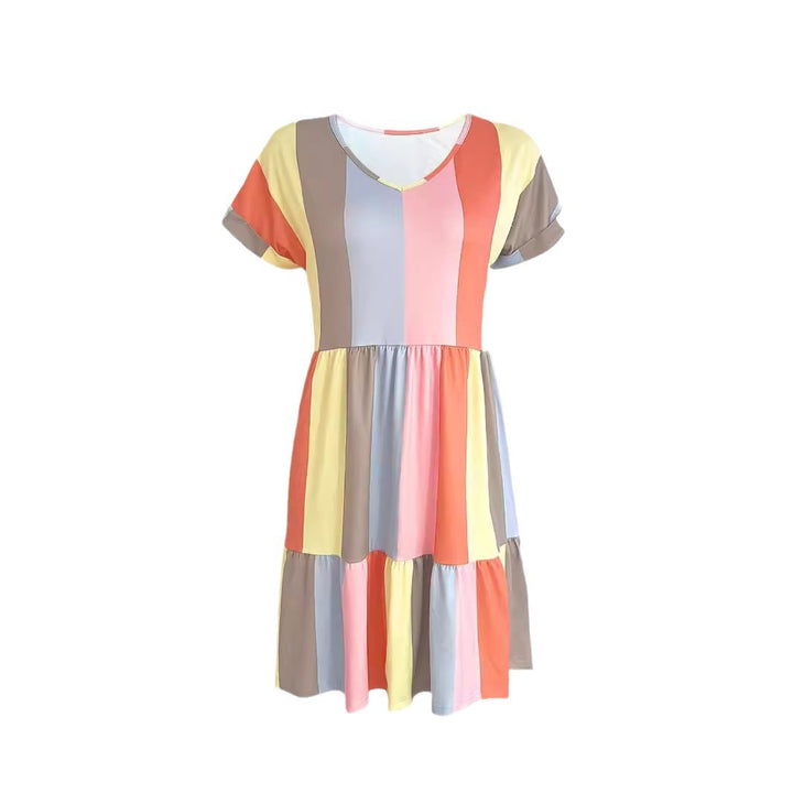 Lune London flared dress with ruffles for ladies