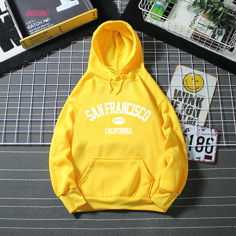 Women's hoodie with modern San Francisco print Chic & Stil