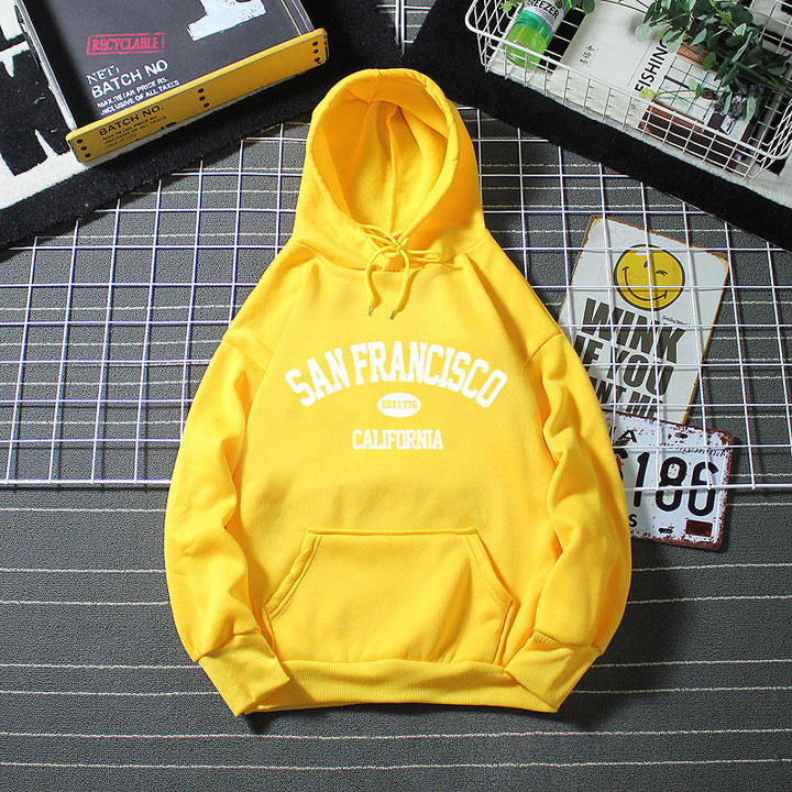 Women's hoodie with modern San Francisco print Chic & Stil