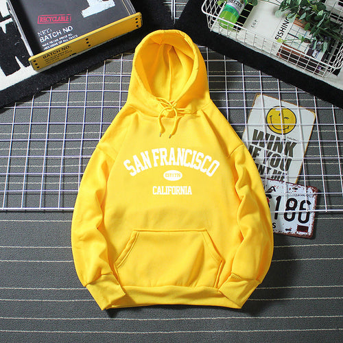 Women's hoodie with modern San Francisco print Chic & Stil