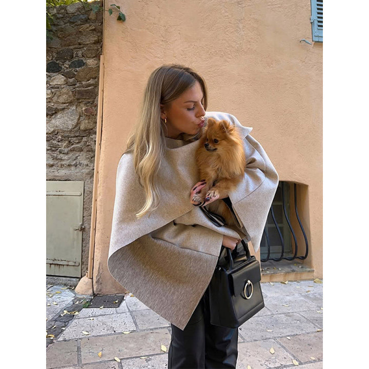 Generous size pullover for women with draped Lune London