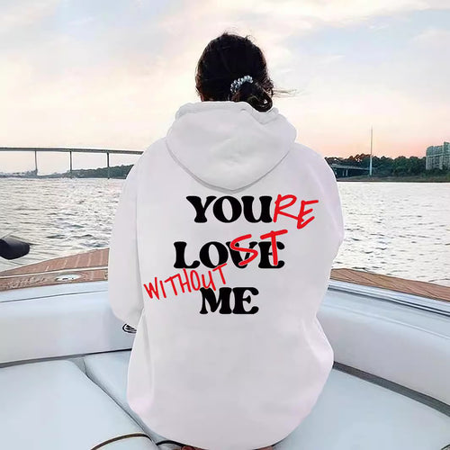 Women Oversized Hoodie with Inspirational Print Amarae