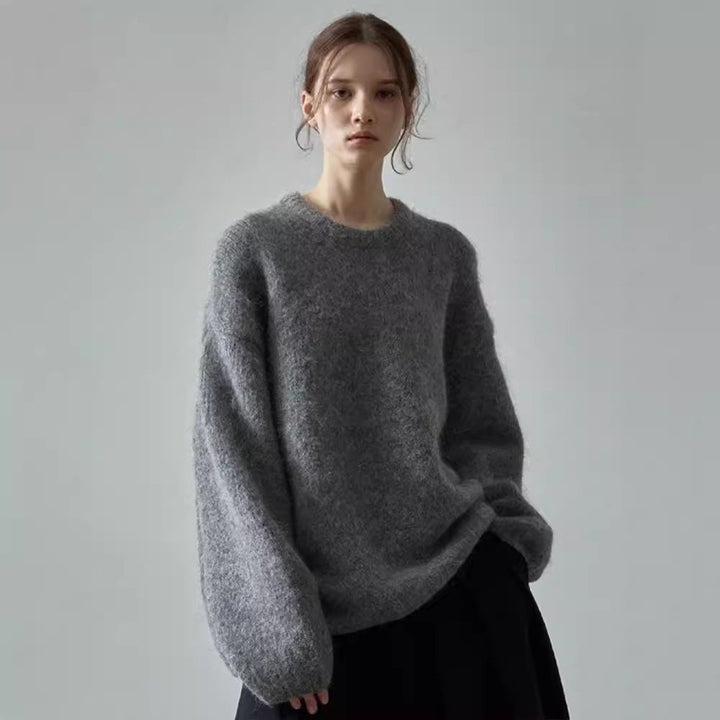 Pull surdimensionné confortable pour femmes en matériau doux
