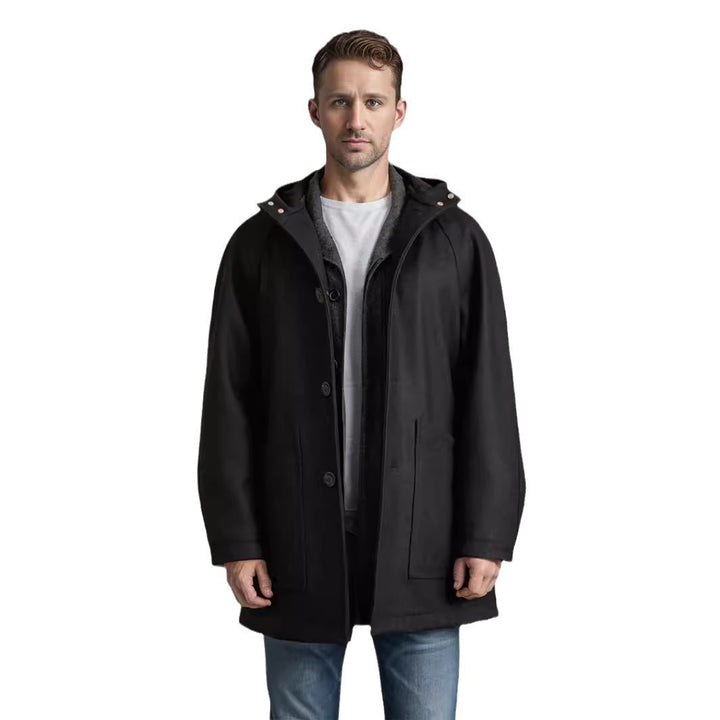 Practical and stylish softshell jacket for men with hood Lune London