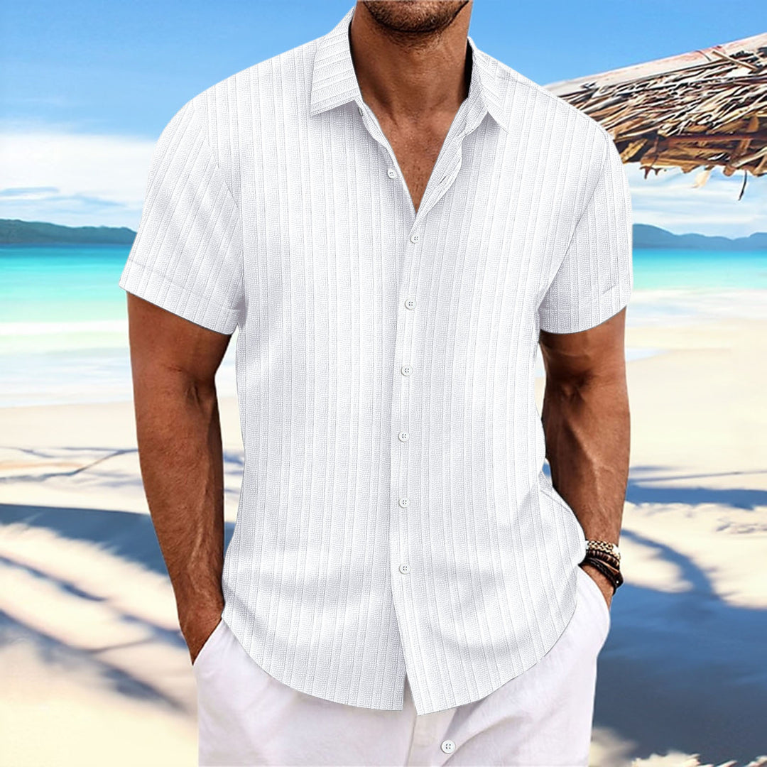 Casual short-sleeved striped shirt for men Amarae