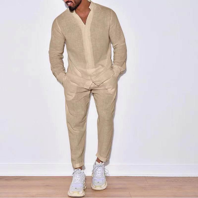 Light linen casual suit for men Lune London