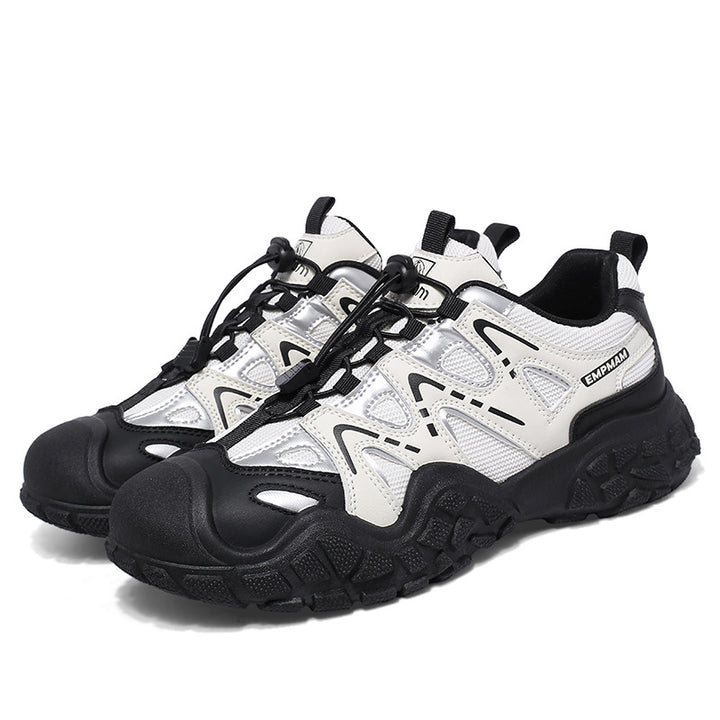 Ladies Chunky Trail Sneaker with shock-absorbing multi-zone profile sole, quick lace-up closure and reflective accents Amarae