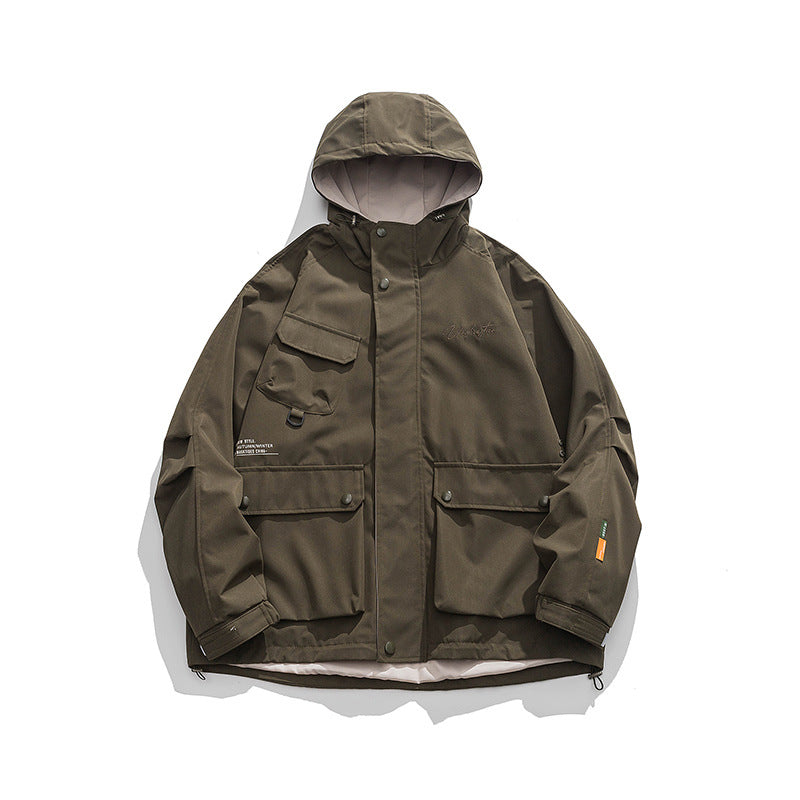Unisex Oversize-Utility-Jacket with Hood, multifunctional flap pockets and drawstring Amarae
