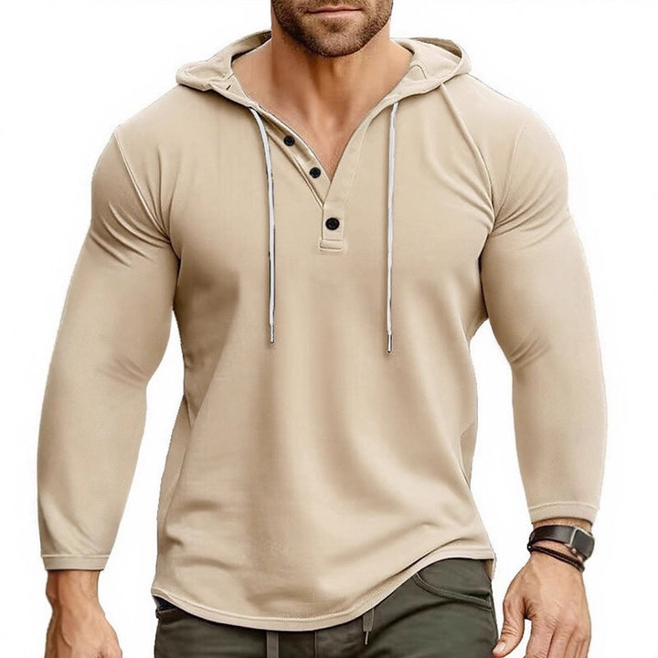 Men's hoodie with modern button closure and breathable fabric Lune London